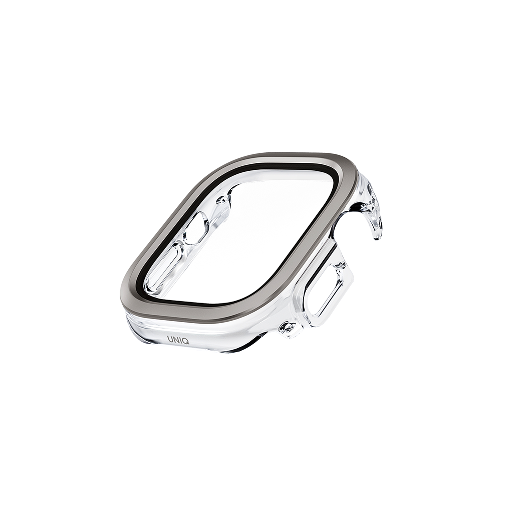 Ốp mặt đồng hồ UNIQ VOUTE WATCH CASE WITH TEMPERED GLASS SCREEN kính cường lực 9H chống trầy xước dành cho Apple Watch (49mm) - Hàng chính hãng