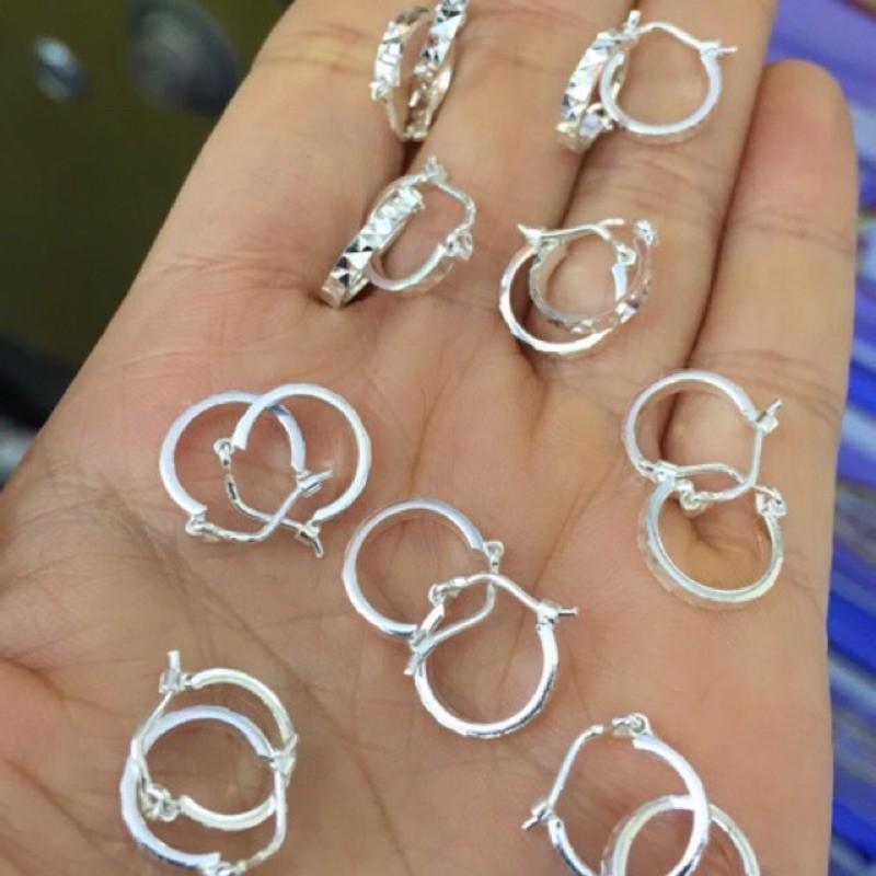 Hoa tai bạc phay sáng lấp lánh chuẩn bạc ta siêu rẻ