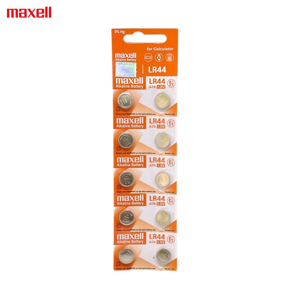 Vỉ 10 Viên pin LR44 MAXELL 1,5V