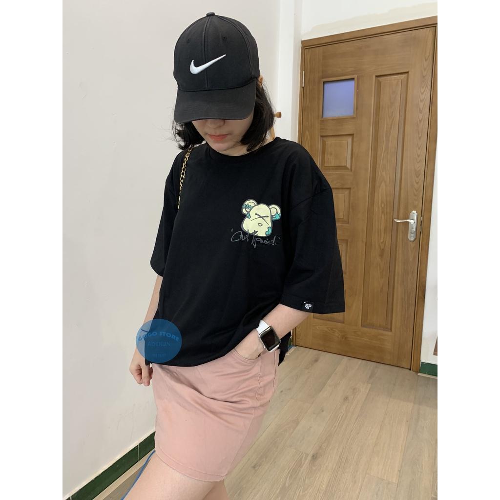 Áo thun unisex lưng gấu phát quang