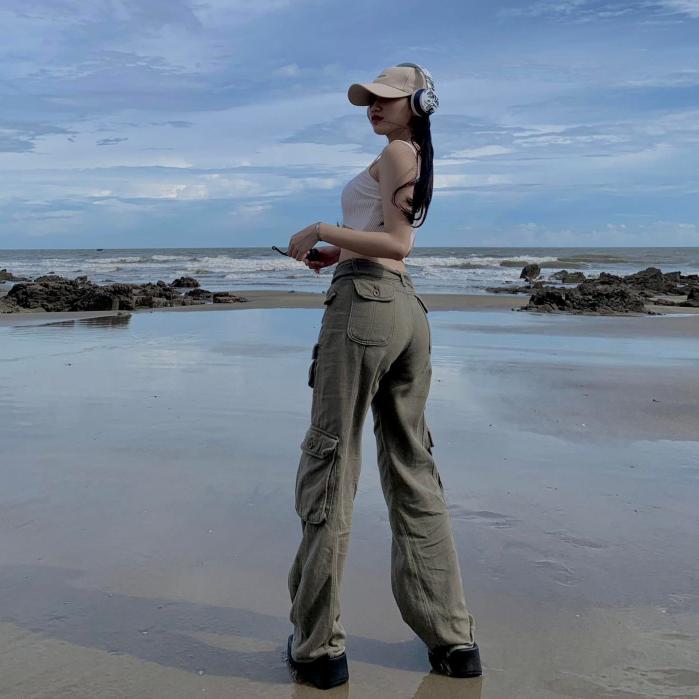 Quần Kaki ống rộng nam nữ , quần túi hộp y2k , cargo pants unisex phong cách - gin store