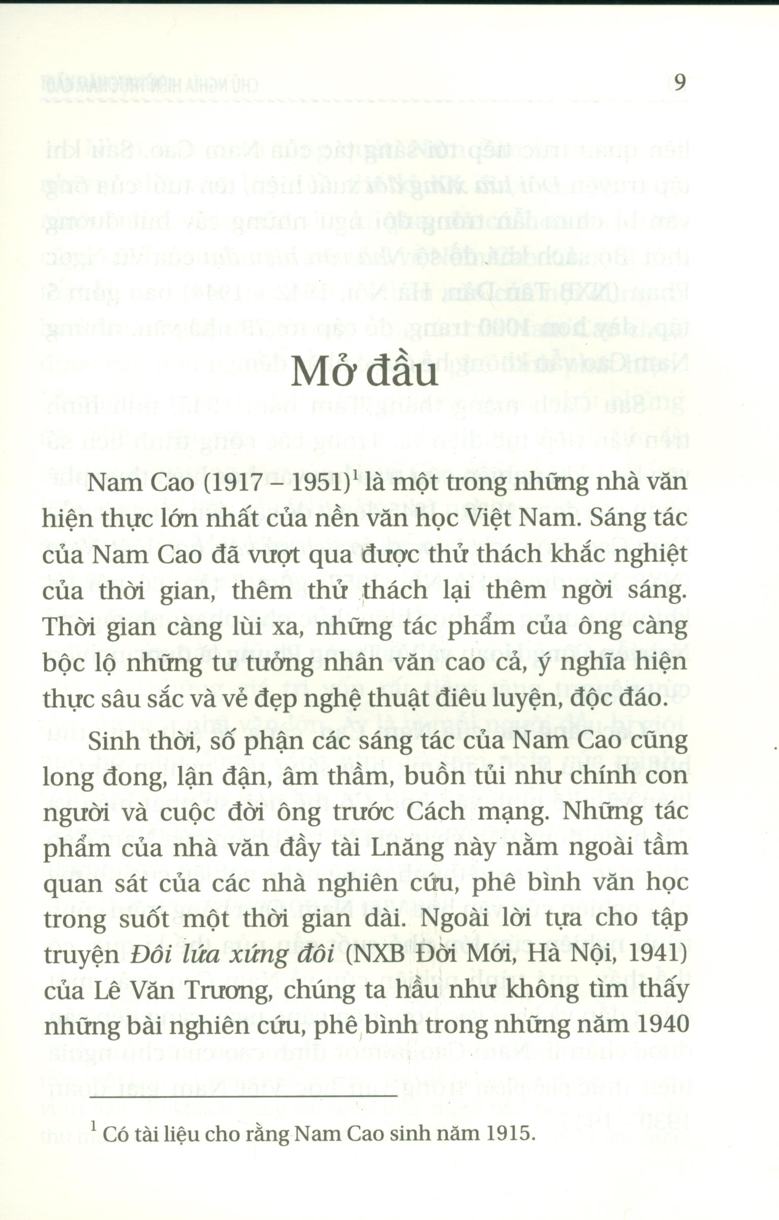 Chủ Nghĩa Hiện Thực Nam Cao - Bìa cứng