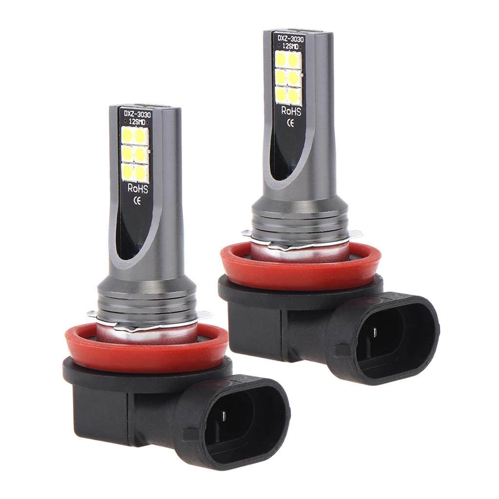 2x H11 H8 3030 LED Bright White Fog Lights Driving