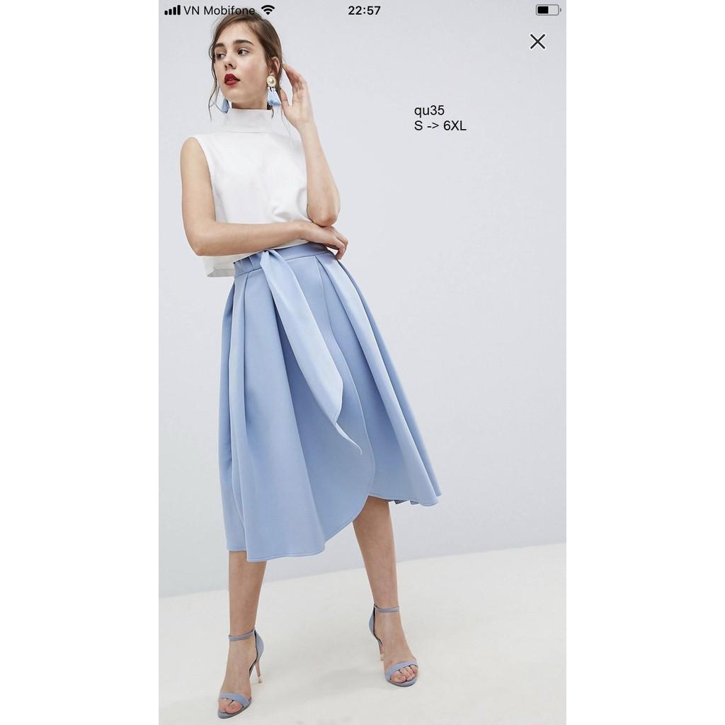 SKIRT124 CHÂN VÁY XÒE ĐƠN SẮC