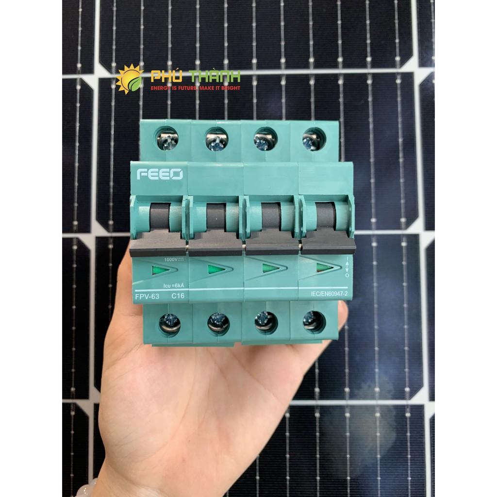Thiết bị đóng cắt MCB 1000VDC 4P FEEO dùng cho hệ thống điện Năng lượng mặt trời - Hàng Chính hãng