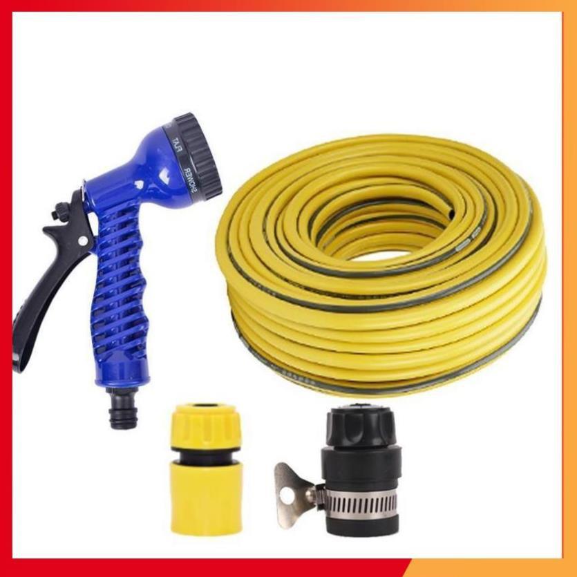 Bộ dây tăng áp 3 lần vòi xịt nước rửa xe, tưới cây loại 3-5m  206843