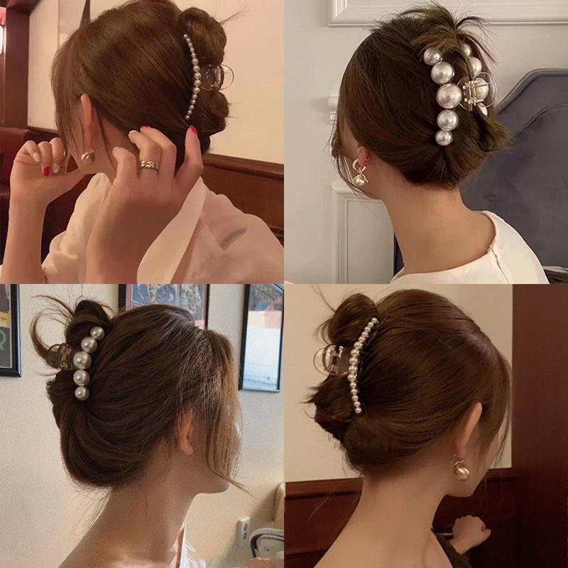 Kẹp tóc ngọc trai kiểu dáng đơn giản, ngọt ngào, thời trang thích hợp làm quà tặng dành cho nữ