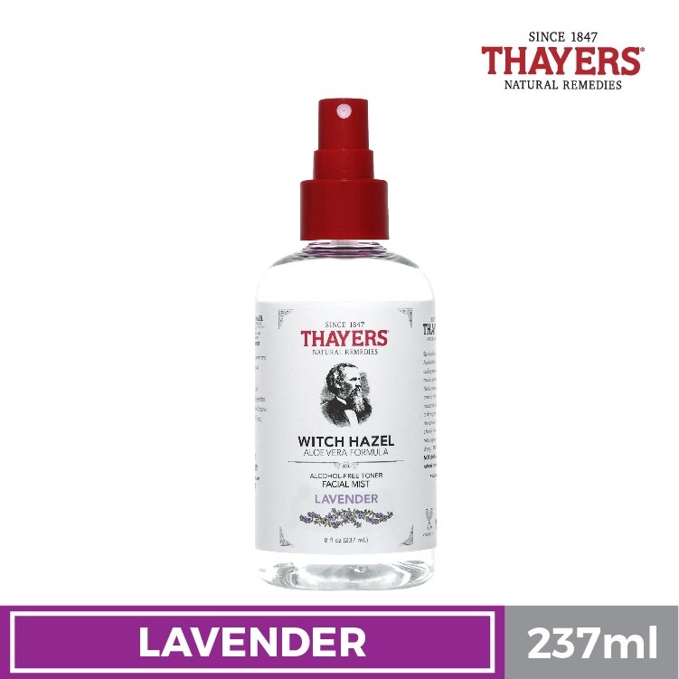 Nước Hoa Hồng Dạng Xịt không cồn Thayers Toner Facial Mist Lavender 237ml + Tặng kèm  bông tẩy trang Ipek 80 miếng