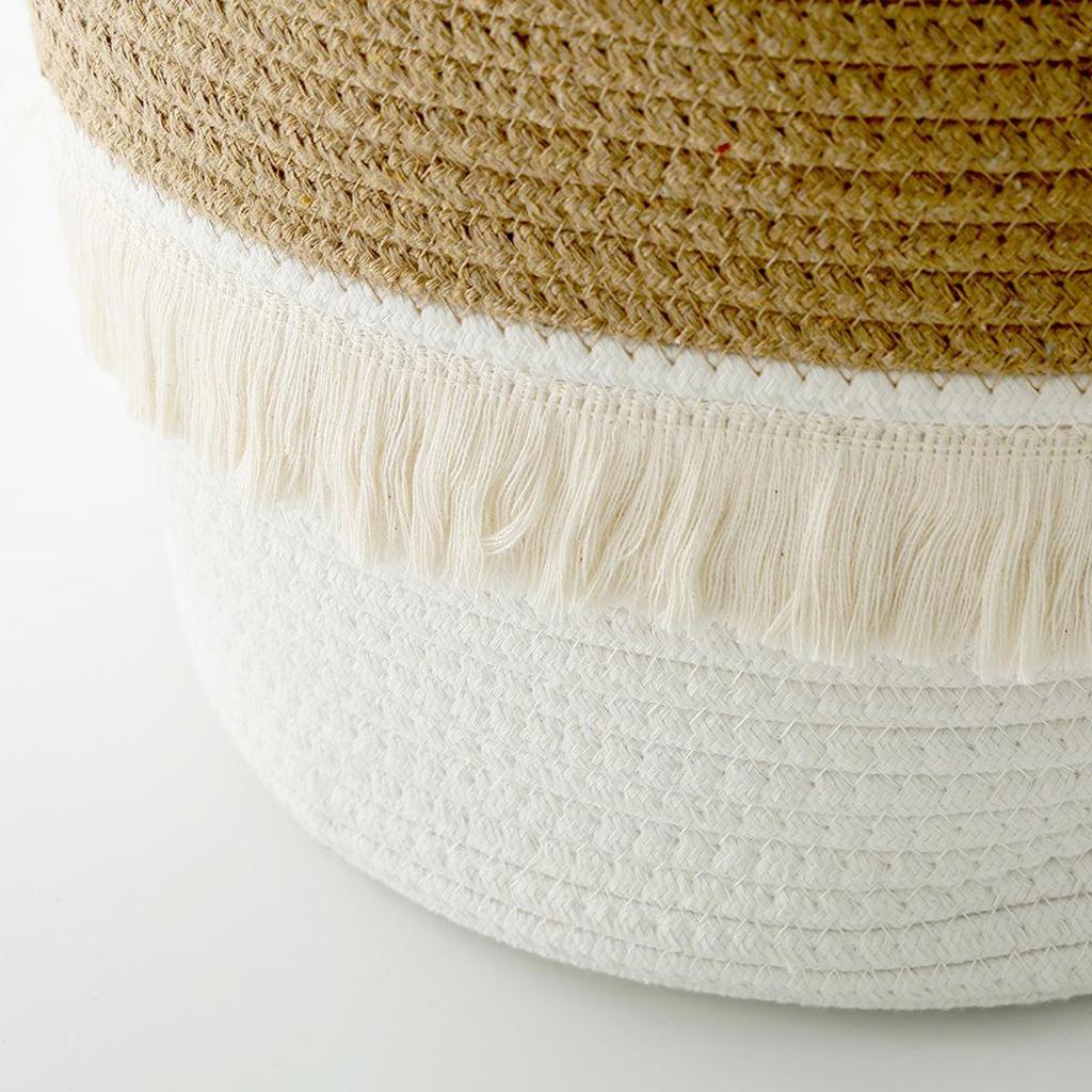 Cotton Rope Basket  100% Natural Cotton! Rope Basket, Woven Storage Basket, Blanket Basket Living Room, Toy Basket, Pillow Basket