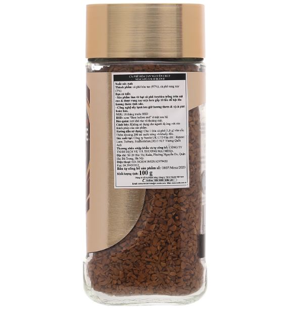 Cà phê hòa tan cao cấp Nescafe Gold Blend Xuất xứ Anh 100g