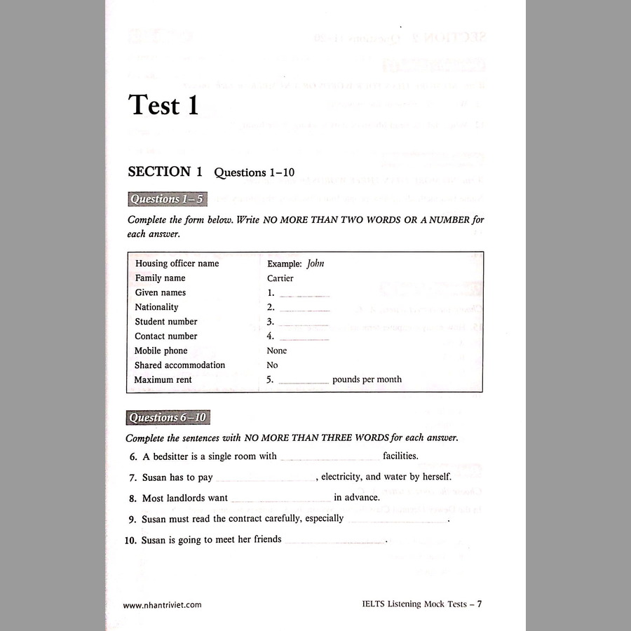 IELTS Listening Mock Test (Kèm CD)