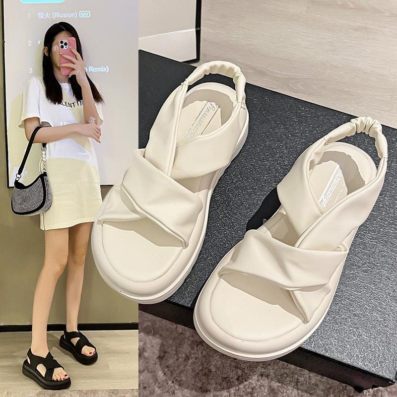 Lùi Size Sandal nữ Đế Cao 5 cm Chất Da Siêu Mềm Đẹp G172