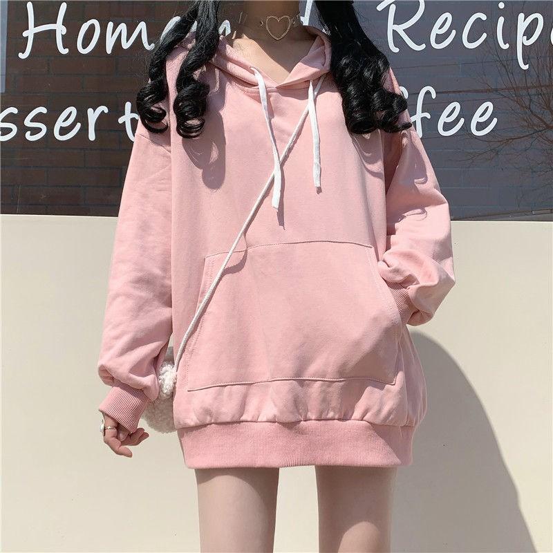 Áo Khoác Hoodie Dài Tay Thời Trang Cho Nữ