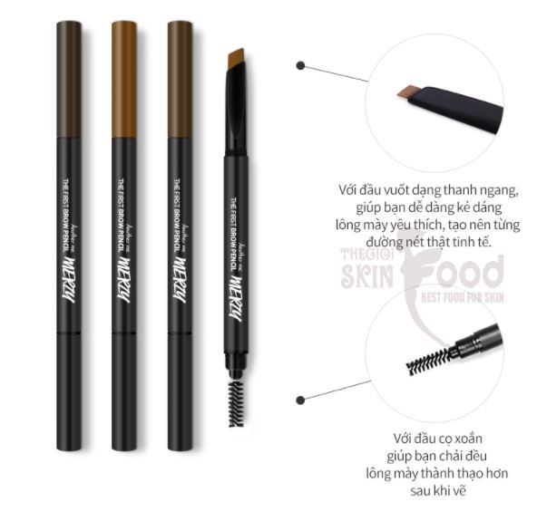 Chì Kẻ Mày Ngang Merzy The First Brow Pencil 0.3g