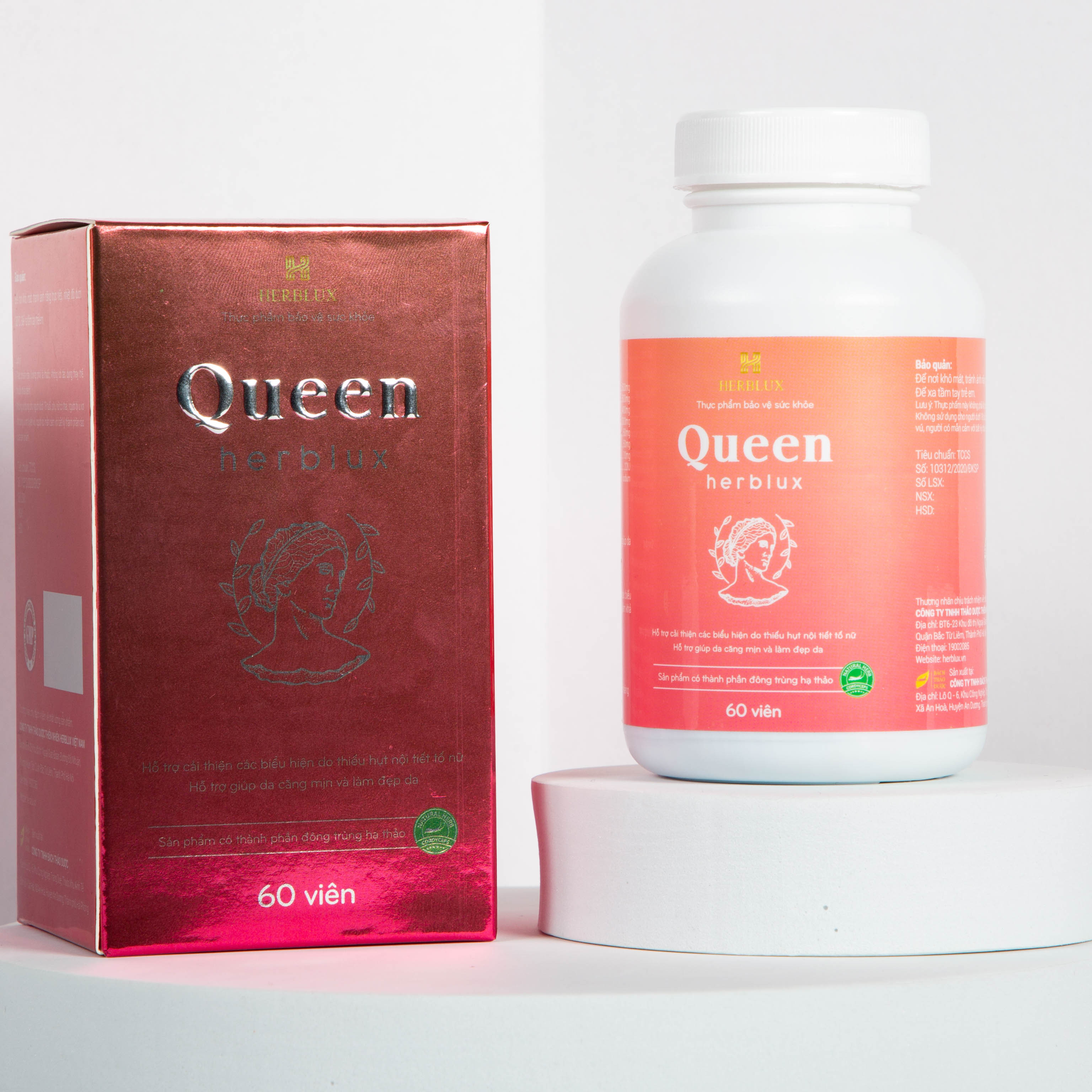 Thực Phẩm Bảo Vệ Sức Khỏe Queen Herblux - Hỗ Trợ Cải Thiện Các Biểu Hiện Do Thiếu Hụt Nội Tiết Tố Nữ, Hỗ Trợ Giúp Da Căng Mịn Và Làm Đẹp Da