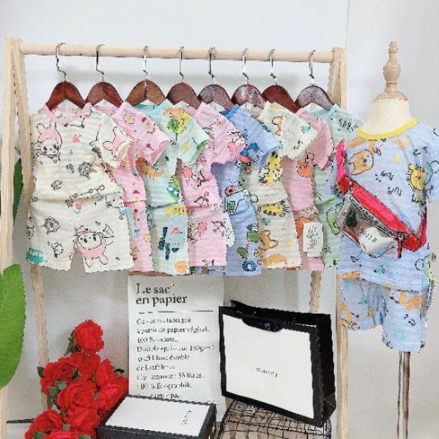 Bộ cotton tre hàng xuất chất đẹp cho bé gái