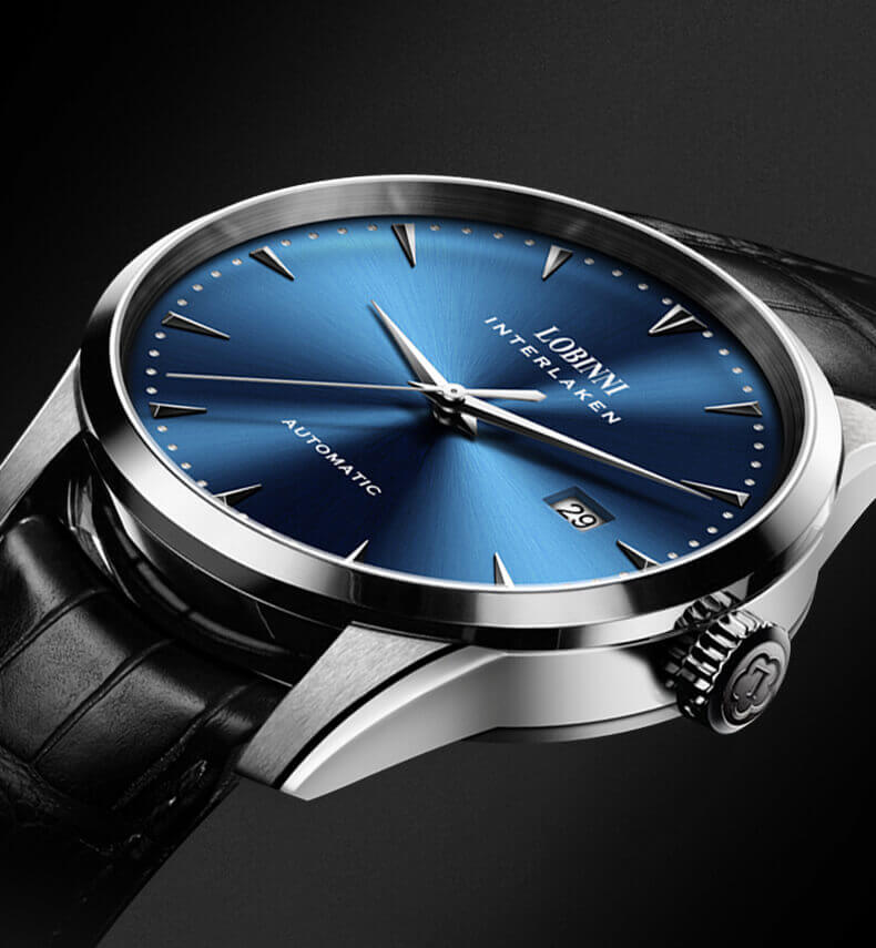 Đồng hồ nam chính hãng LOBINNI L5019-2 Kính sapphire ,chống xước ,Chống nước 50m ,Bảo hành 24 tháng,Máy cơ ,dây da cao cấp