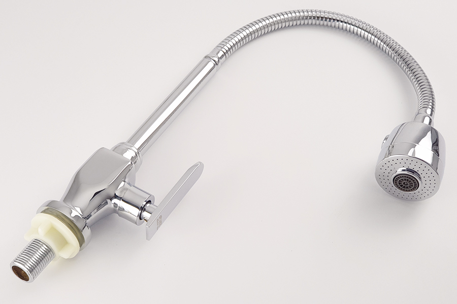 Vòi rửa chén lạnh cần lò xo Đồng mạ Chrome Eurolife EL-RC01