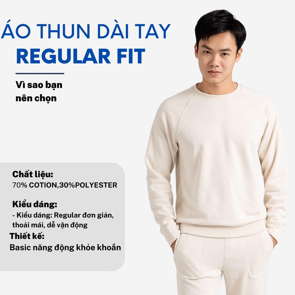 Áo thun dài tay nam CIZA chất nỉ da cá cao cấp form rộng trẻ trung size S M L XL ATDR20