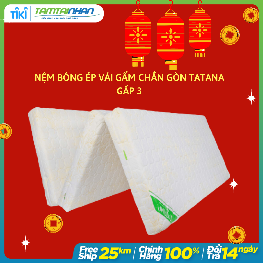 Nệm Bông Ép Vải Gấm Chần Gòn TATANA