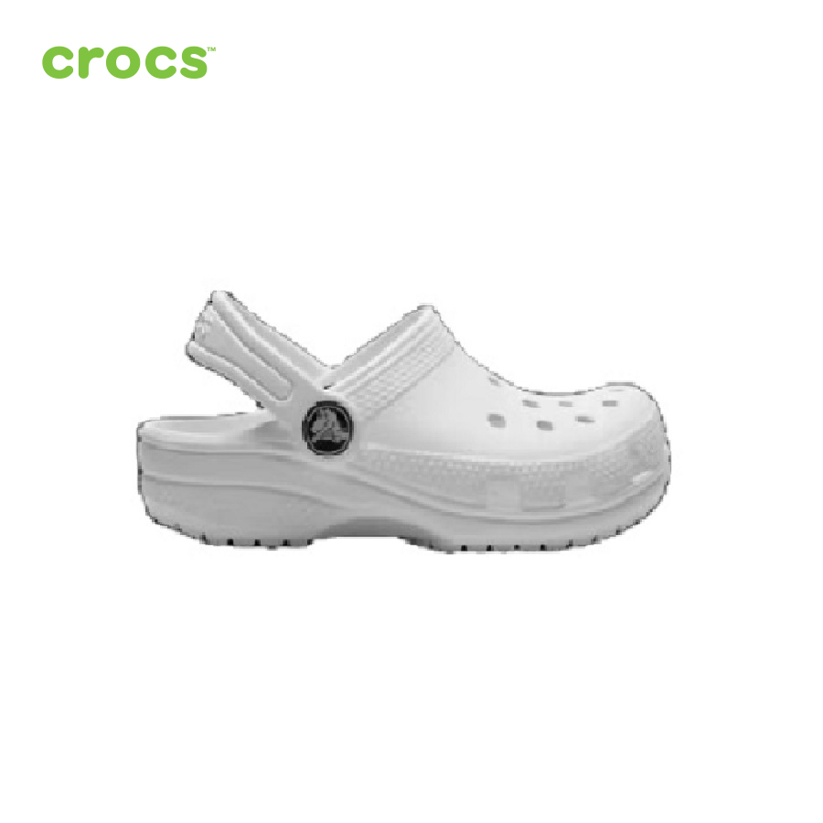 Giày lười trẻ em Crocs Classic Clog K White - 204536