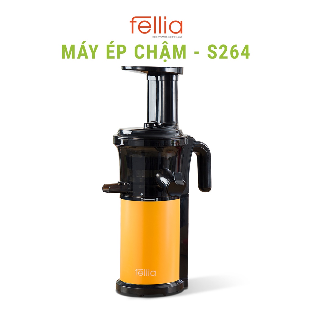 Máy ép chậm rau củ quả Fellia S264 - (Màu Vàng) Hàng chính hãng