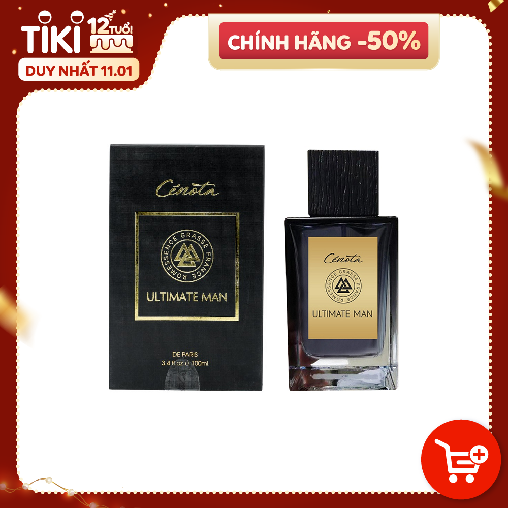 Nước hoa nam Cenota Ultimate Man 100ml mùi hương Gỗ Mạnh Mẽ - Nam Tính - Hiện Đại