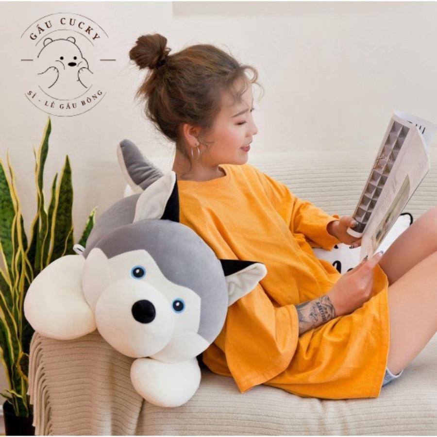 Gấu Bông Chó Sói 65cm mềm mại, có ảnh và video thật