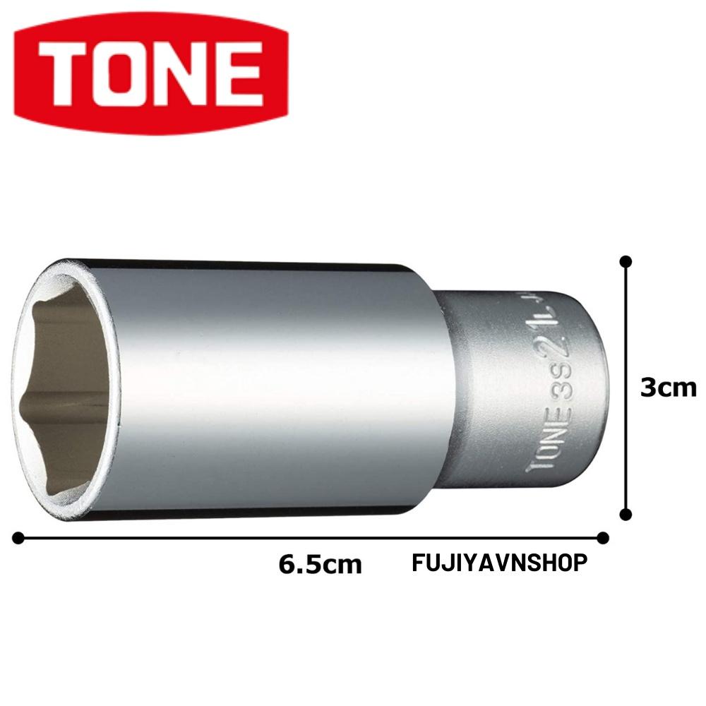 Đầu tuýp dài 6 cạnh Tone HP3S-21L ra lục giác 21mm