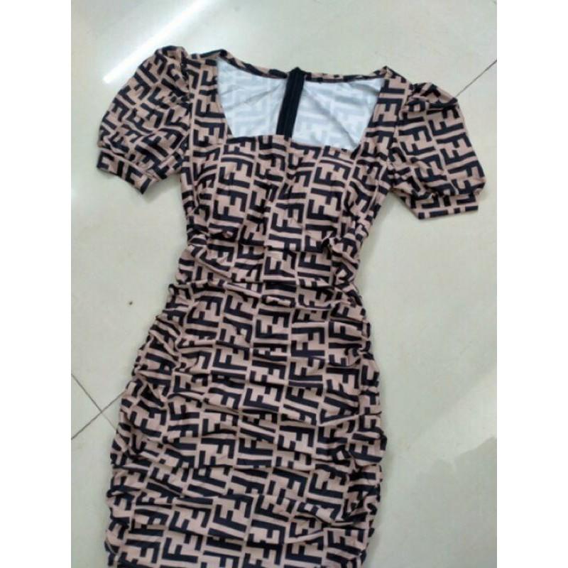 ĐẦM BODY NHÚN THUN TAY PHỒNG