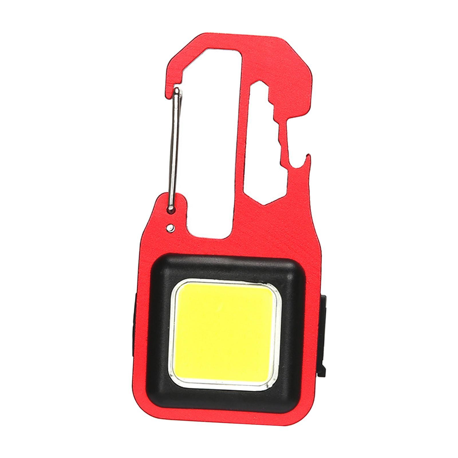 Portable COB flashlights Bottle Opener Keychain Magnet Base Camping Lamp