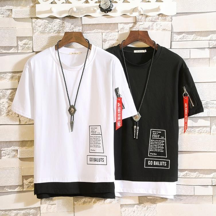 Áo thun unisex cotton thoáng mát dây đỏ