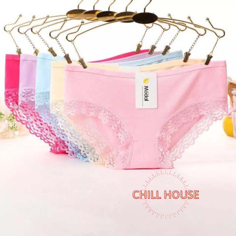 Quần Lót Cotton Mềm Mịn Pha Ren Modal Siêu Thoáng Mát Lạnh Hot - CHILLHOUSE