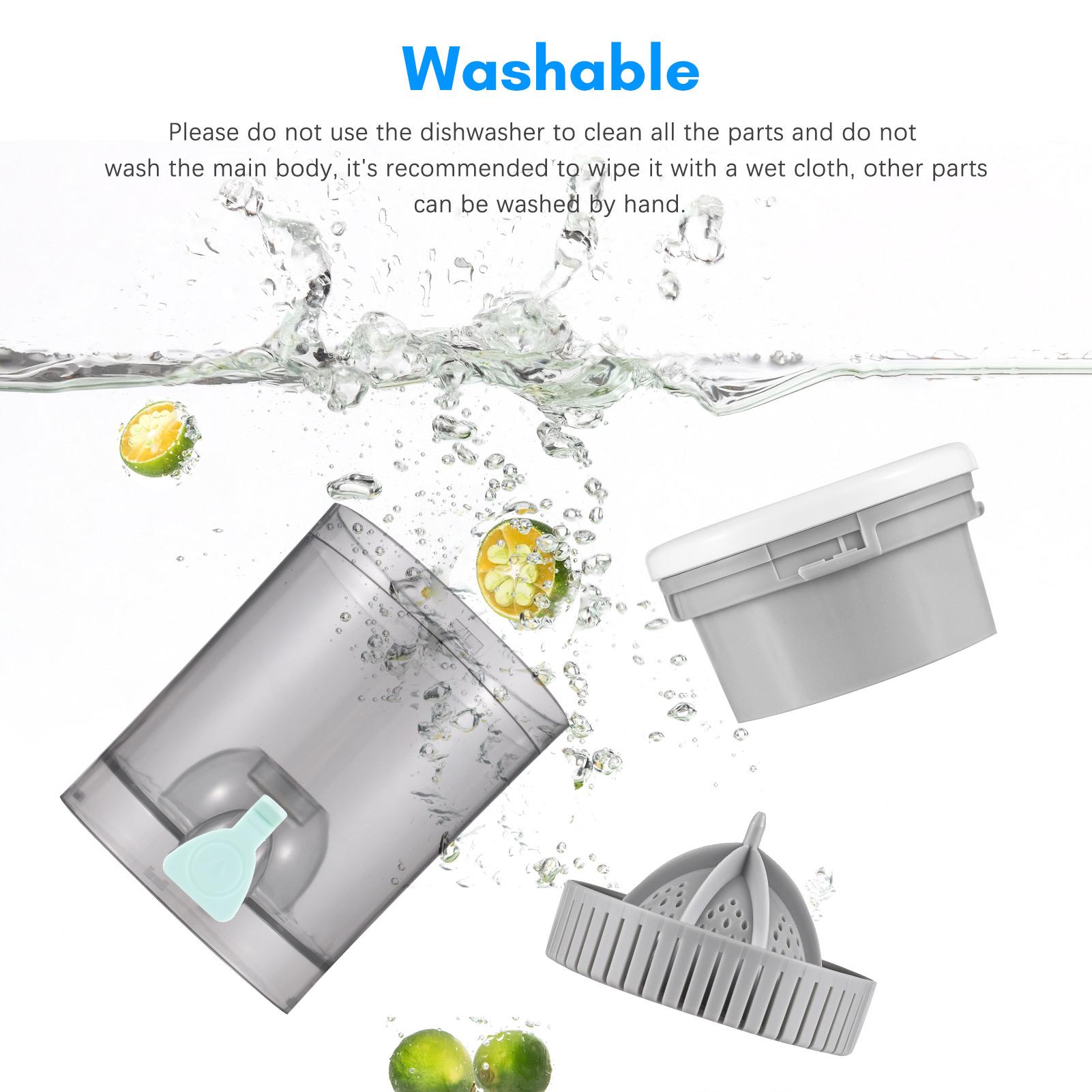 USB Powered Detachable Electric Juice Squeezer Portable Washable Citrus Juicer for Orange Lemon Apple Tomato Grape