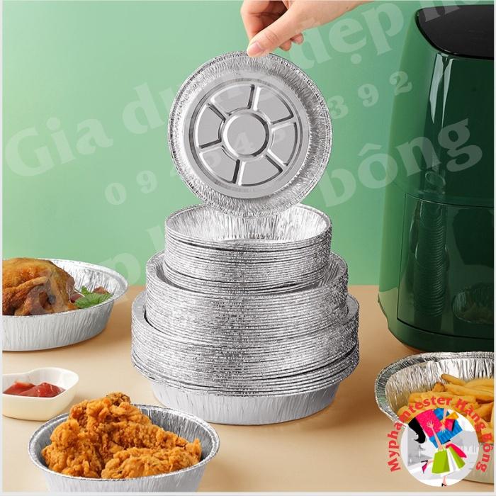 (SIÊU HOT) Bát bạc 18x4.5 cm nướng lò vi sóng hoặc nồi chiên không dầu