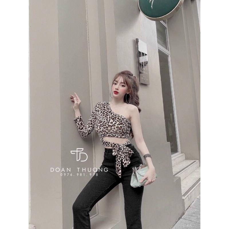 Áo lệch vai cột eo