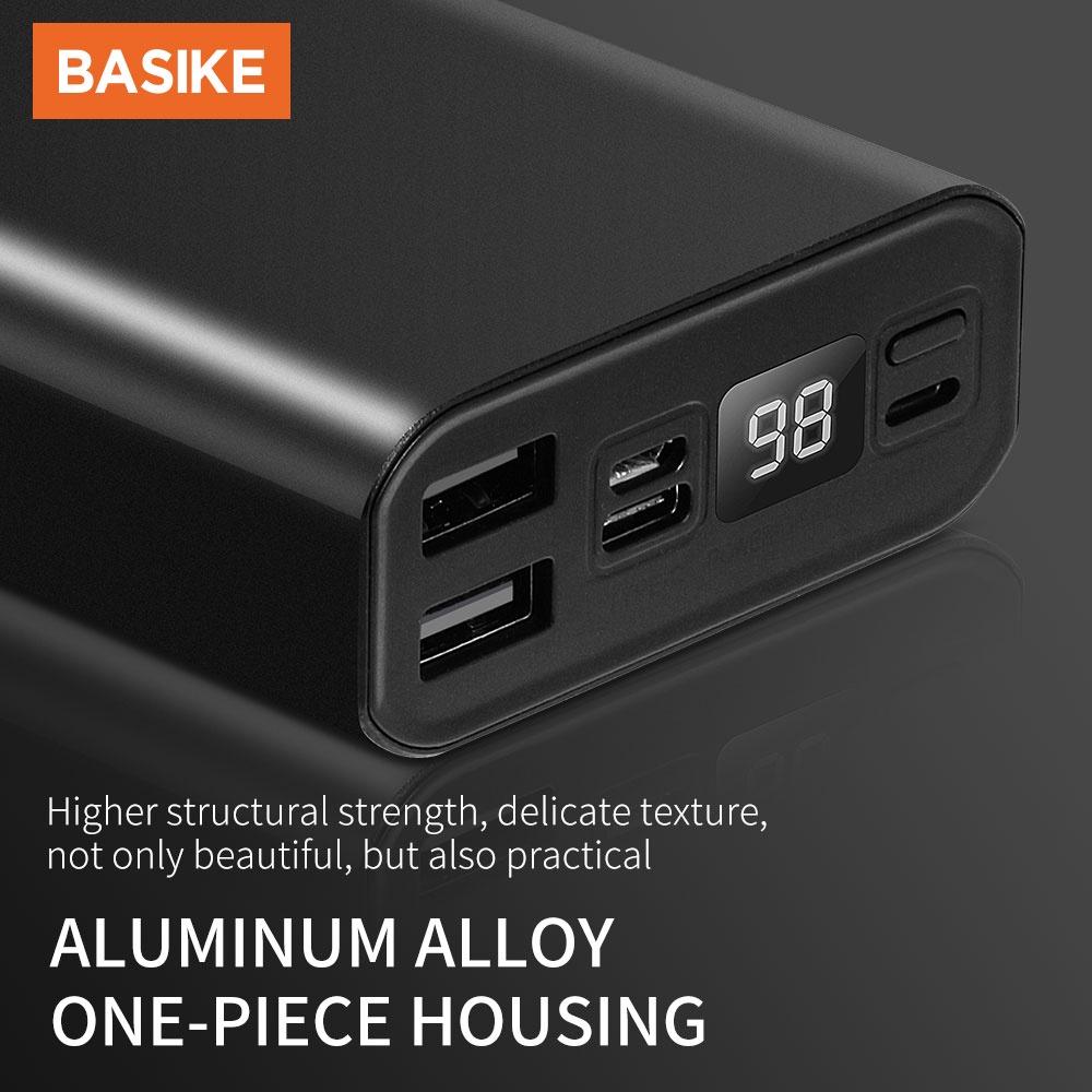 Sạc Dự Phòng 20000mah BASIKE LED Màn hình kỹ thuật số thực cho iPhone Huawei Samsung Xiaomi-Hàng chính hãng