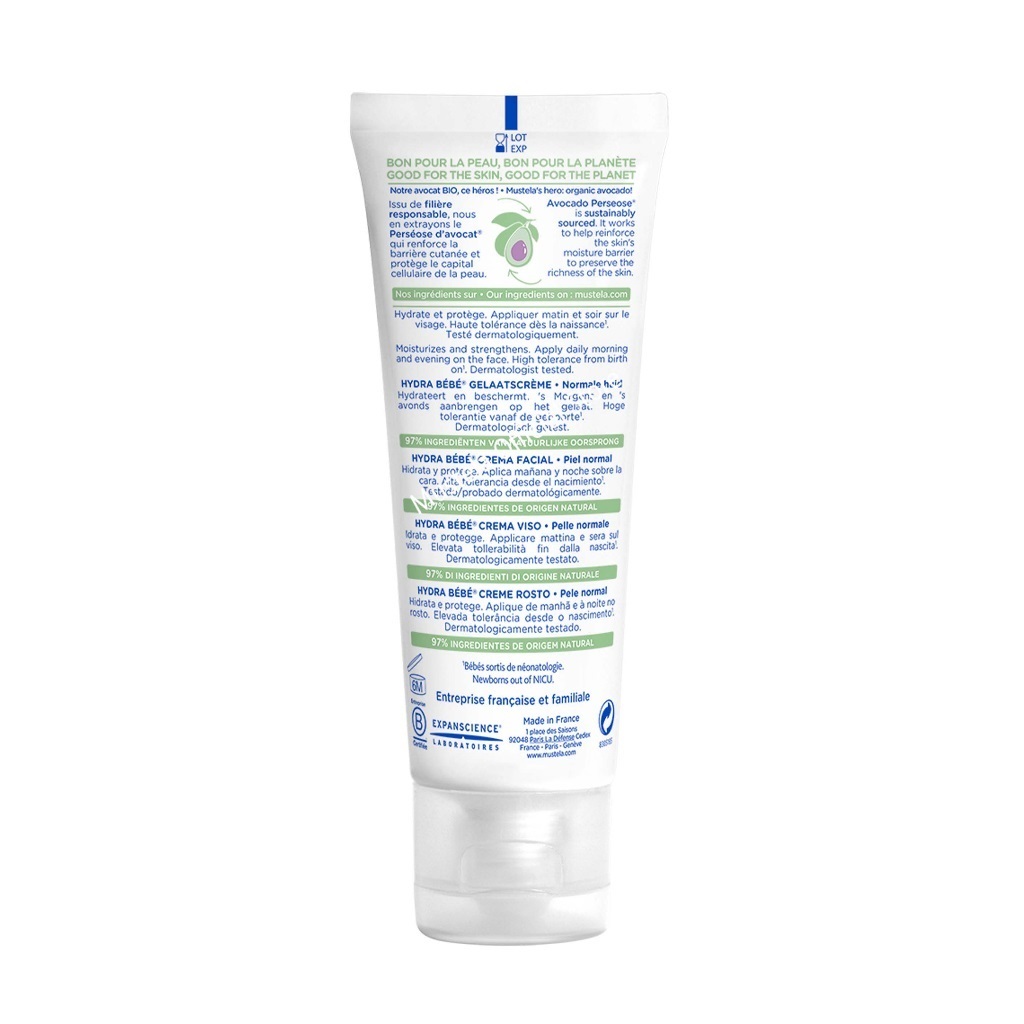 Hình ảnh Kem Dưỡng Da Mặt Cho Trẻ Sơ Sinh & Em Bé Da Thường Mustela HYDRA BÉBÉ FACIAL CREAM 40ML