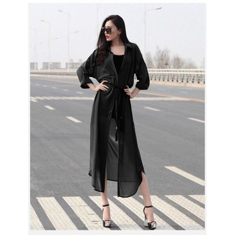 ÁO KHOÁC CHOÀNG ĐEN PHONG CÁCH KÈM NỊT
