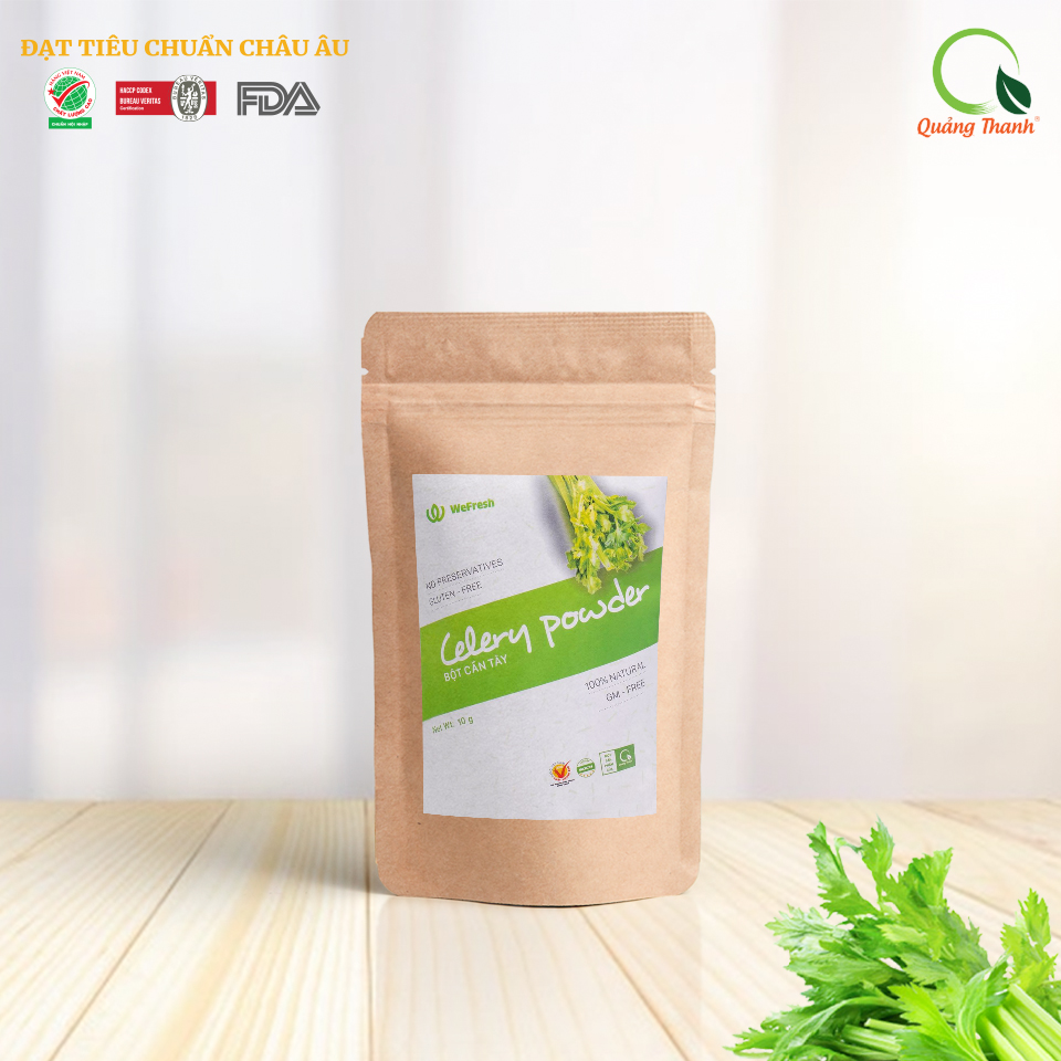 Bột Cần Tây WeFresh gói 10g - Thanh lọc cơ thể - hỗ trợ giảm ho, hen suyễn, viêm phế quản, lao phổi - Phòng ngừa ung thư