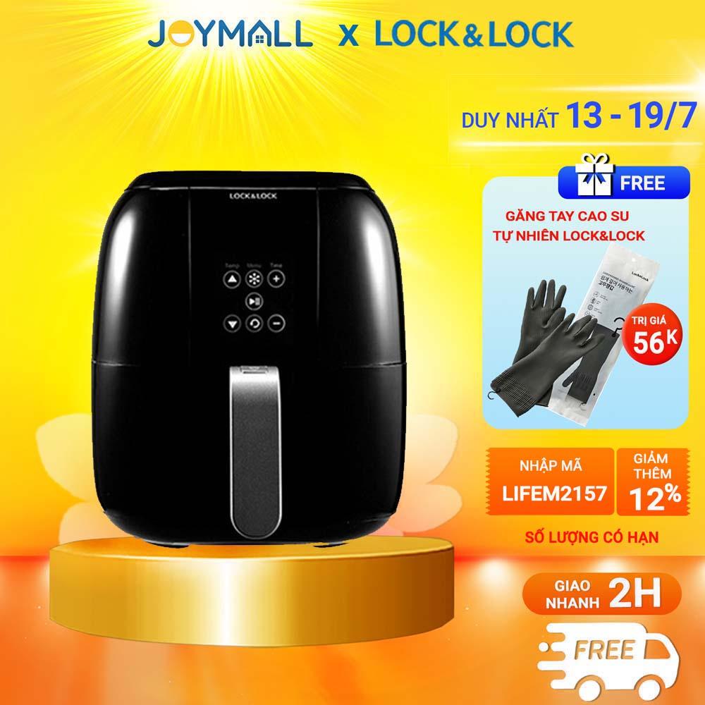 Nồi chiên không dầu điện tử Lock&Lock ECF-300B 3 Lít - Hàng chính hãng, bảo hành 24 tháng, điều khiển cảm ứng - Hapos