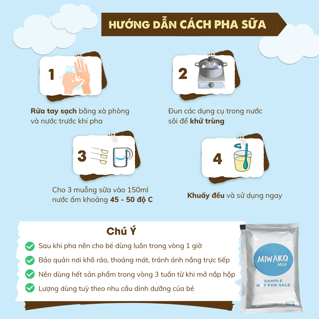 Sữa Hạt Hữu Cơ MIWAKO Nhập Khẩu Malaysia, Gói 30g Vị Gạo, Sữa Dinh Dưỡng Cho Bé Từ 1 Tuổi Dị Ứng Đạm Bò Tiêu Hóa Kém