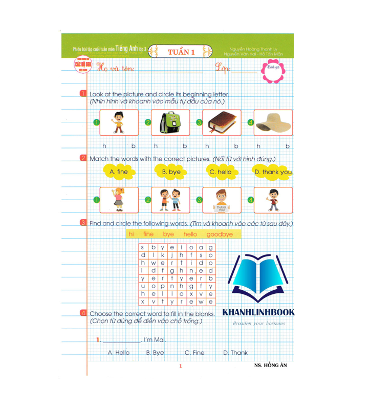 Sách - Phiếu Bài Tập Cuối Tuấn Môn Tiếng Anh Lớp 3