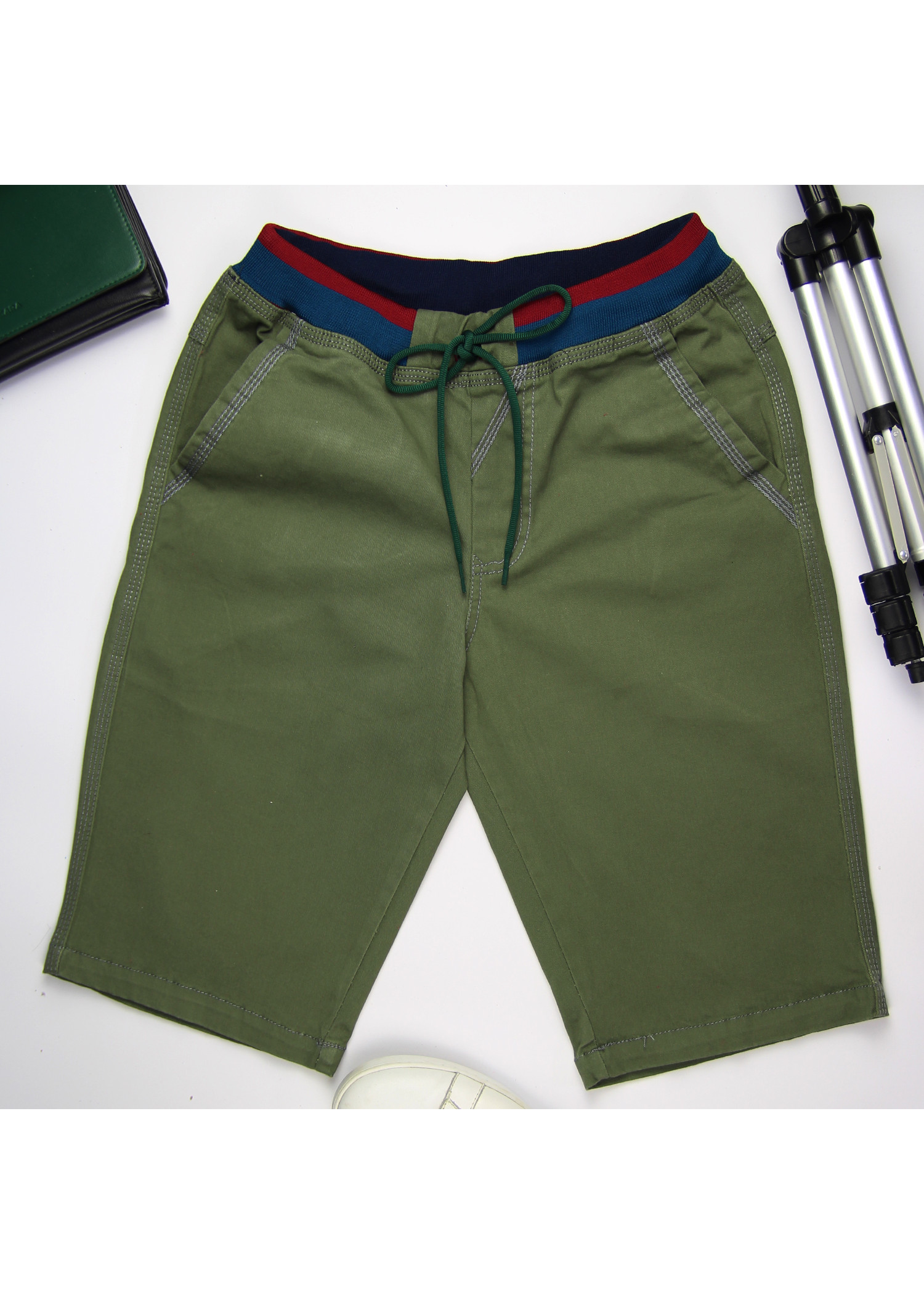 QUẦN SHORTS KAKI NAM LƯNG THUN