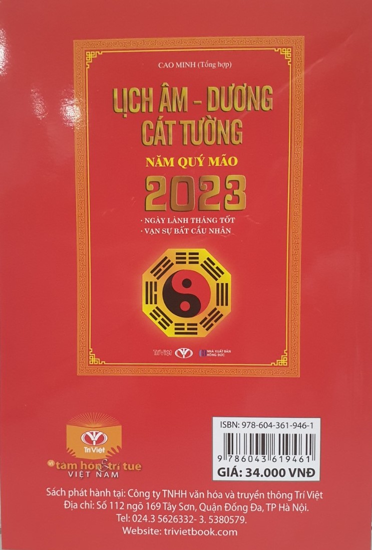 LỊCH ÂM - DƯƠNG CÁT TƯỜNG NĂM QUÝ MÃO 2023: Ngày Lành Tháng Tốt - Vạn Sự Bất Cầu An