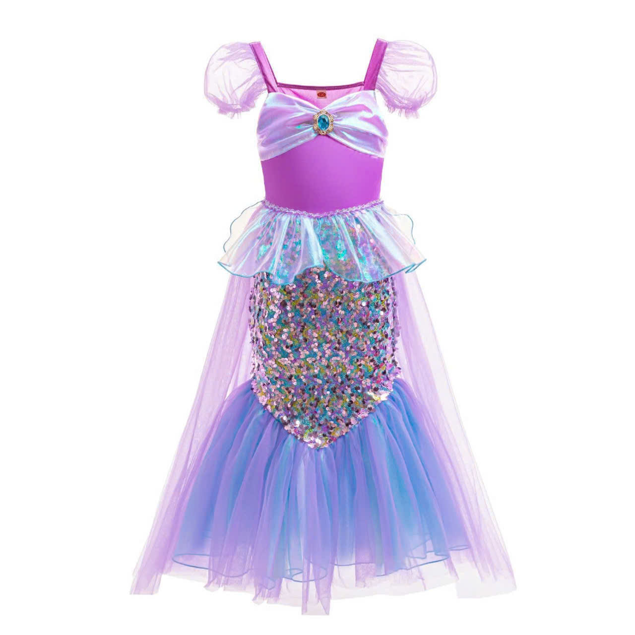 Đầm váy cho bé gái cosplay nàng tiên cá dự tiệc lễ tết giáng sinh năm mới size 100-150 hàng quảng châu