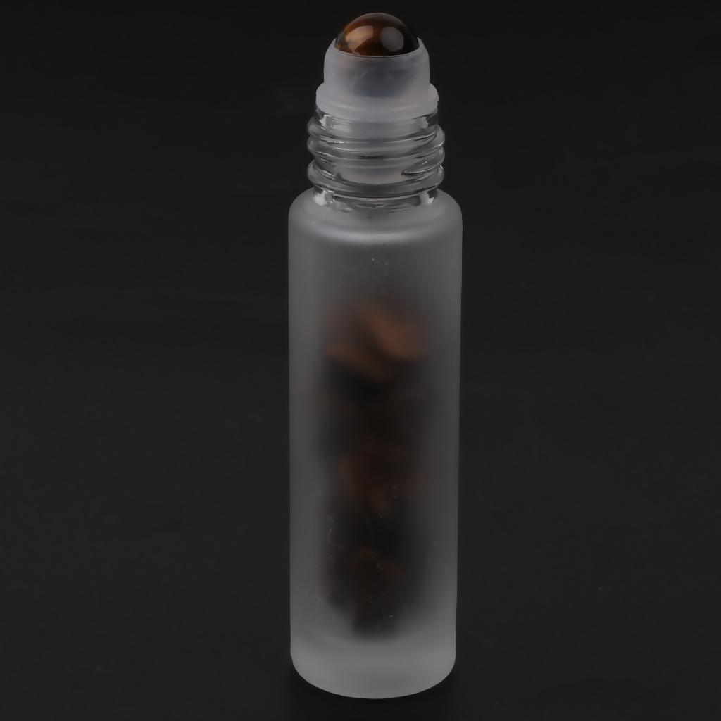 2X 10ml Empty Frosted Glass Perfume Roller Ball Bottles