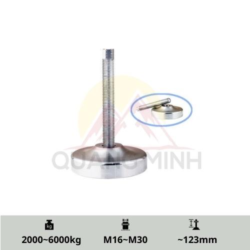 SMW/SMWS - Chân tăng chỉnh chiều cao, chịu lực, inox, thép mạ, đế chống bụi M16, M20, M24, M30 cao cấp Hàn Quốc