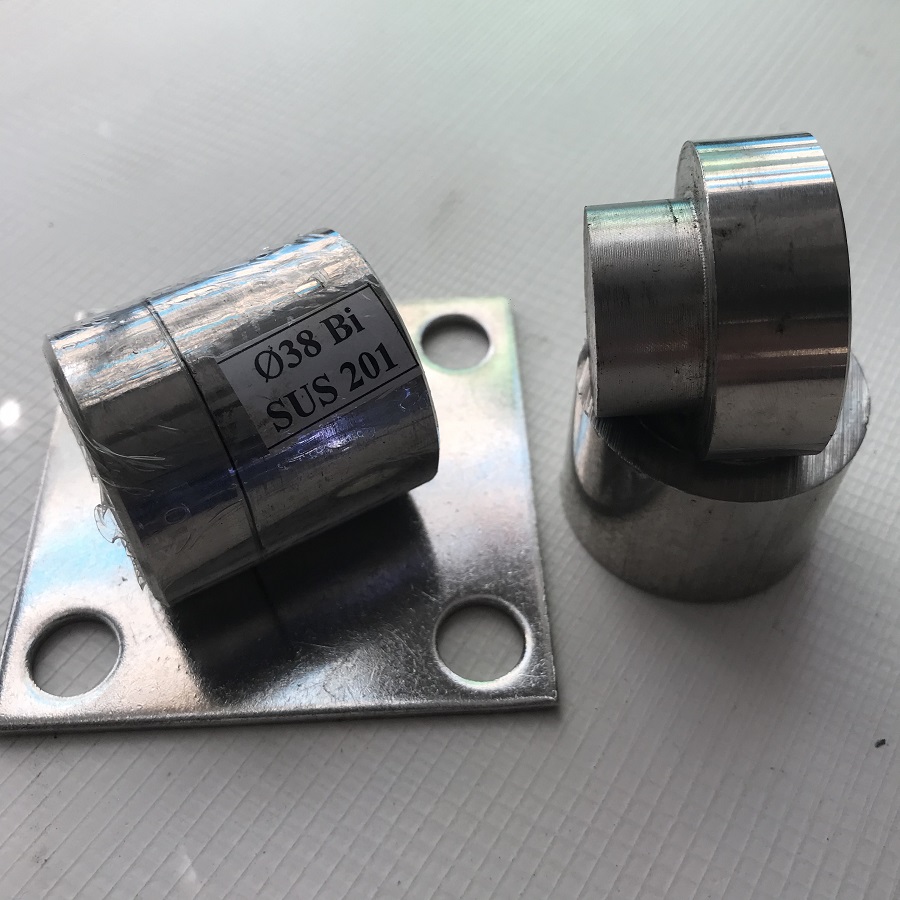 Bản lề cối xoay cửa cổng chịu lực  - Chất liệu Inox 201 Ø38  - Dùng cho cửa 1 cánh