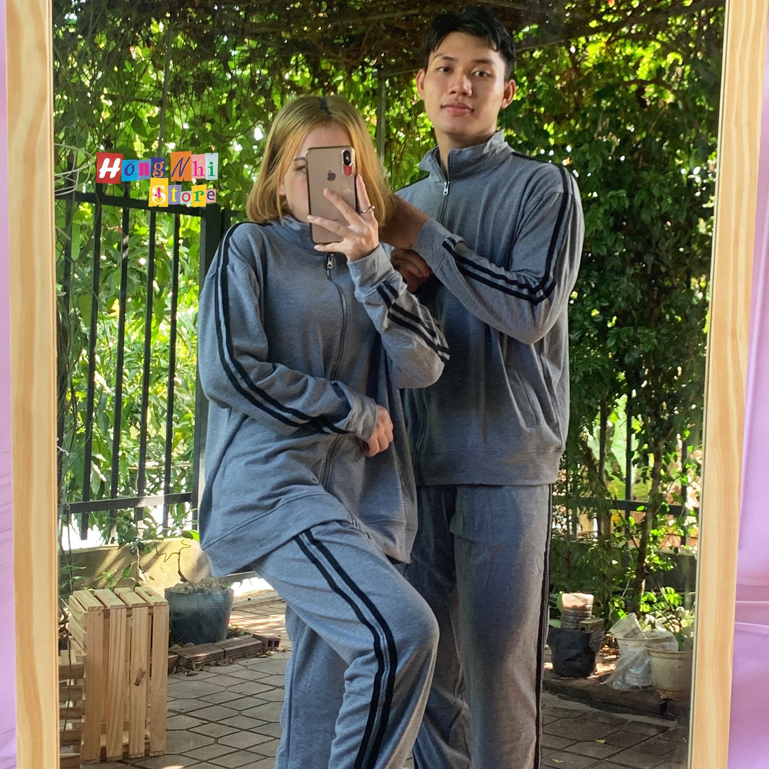 Set Bộ Thể Thao Oversize Ulzzang Unisex Áo Khoác Tay Dài Quần Jogger Dài Màu Xám Cao Cấp - MM
